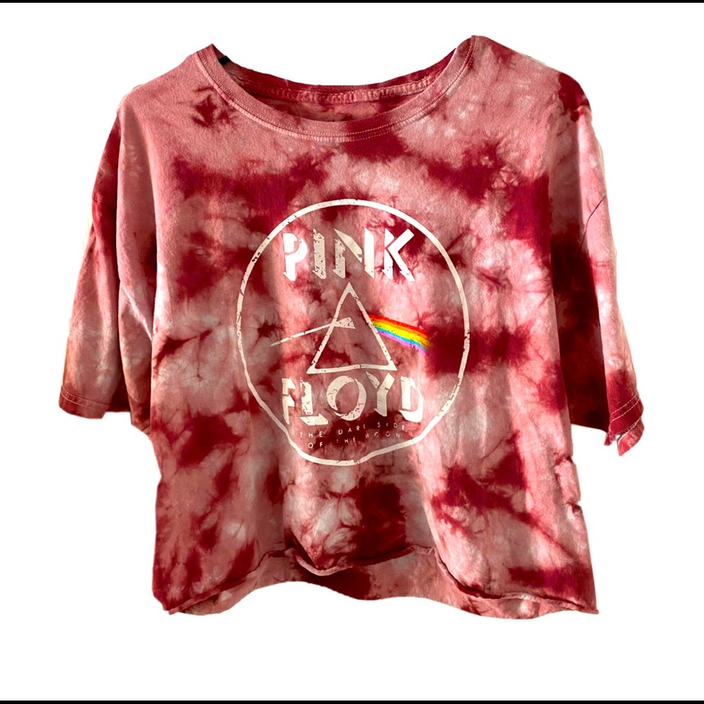 Pink Floyd Tie Dye Crop Tee